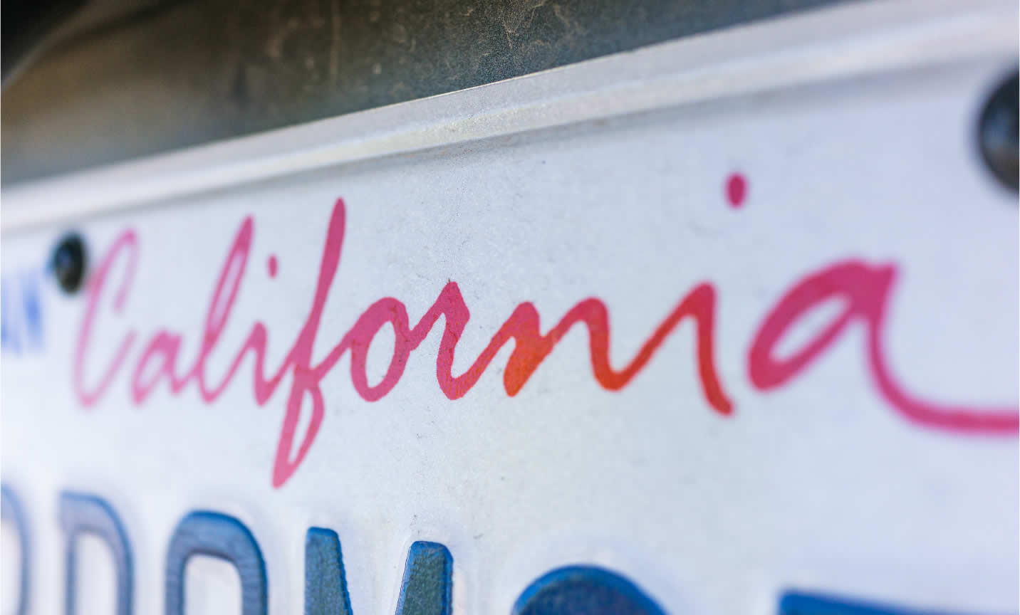 California License Plate Month Sticker