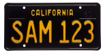 passenger vehicle license plate 1960