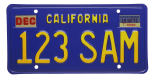 passenger vehicle license plate 1970