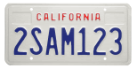 passenger vehicle license plate 2000
